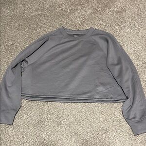 YPB Women's Gray Cropped Sweatshirt